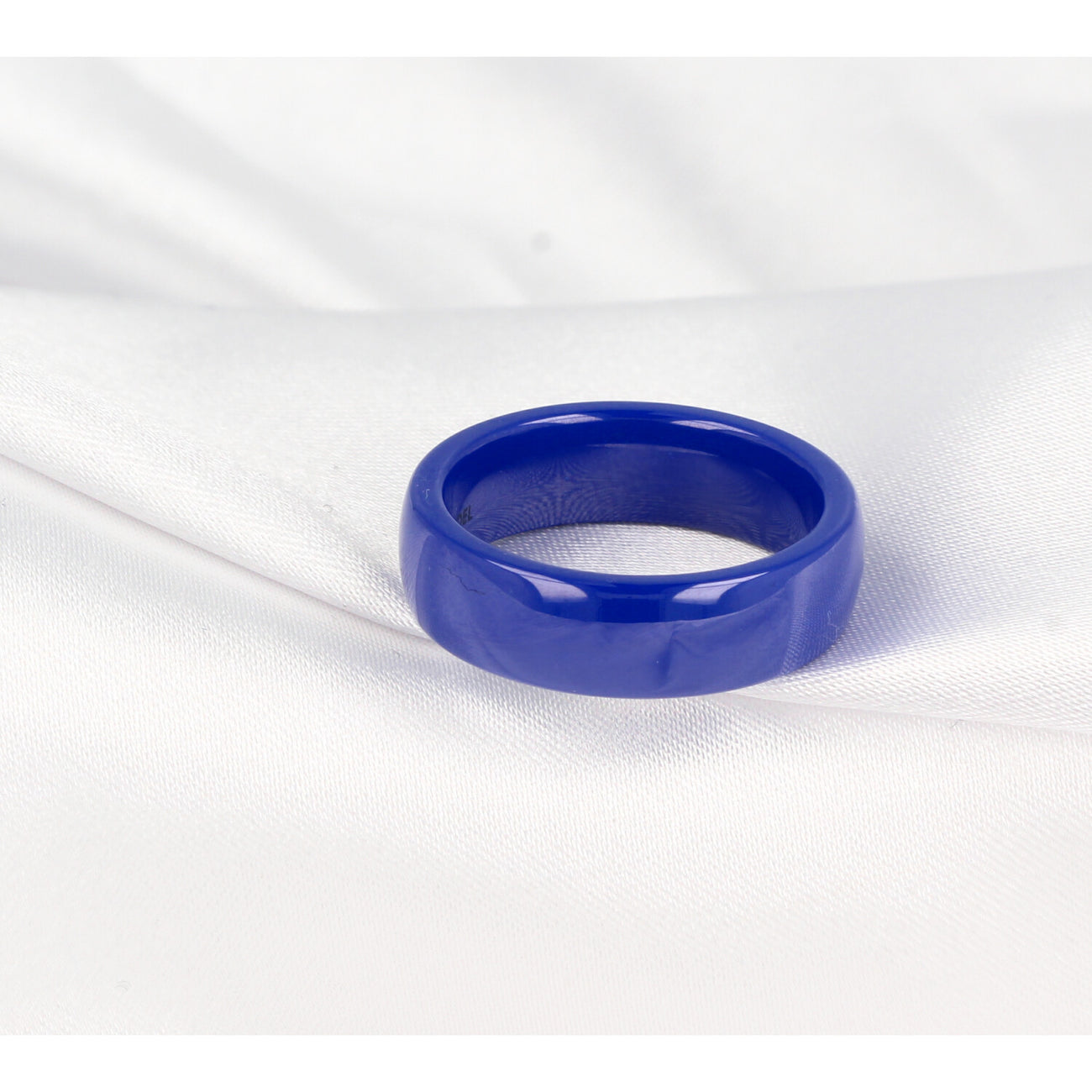 Onbreekbare keramieken ring - kobalt blauw - 6 mm breed