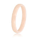 Keramieken ring 3mm - facet geslepen - zalmkleurig