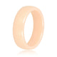 Unbreakable ceramic ring - peach - 6 mm wide