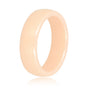 Onbreekbare keramieken ring - peach - 6 mm breed