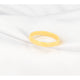 Keramieken ring 3mm - facet geslepen - pastel geel