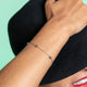 Silver bead bracelet - adjustable and hypoallergenic