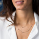 Double Silver Bead Necklace - stainless steel Stylish