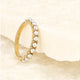 Gouden aanschuifring - kleine witte parels - tijdloze elegantie - My Bendel