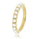 Gouden aanschuifring - kleine witte parels - tijdloze elegantie - My Bendel