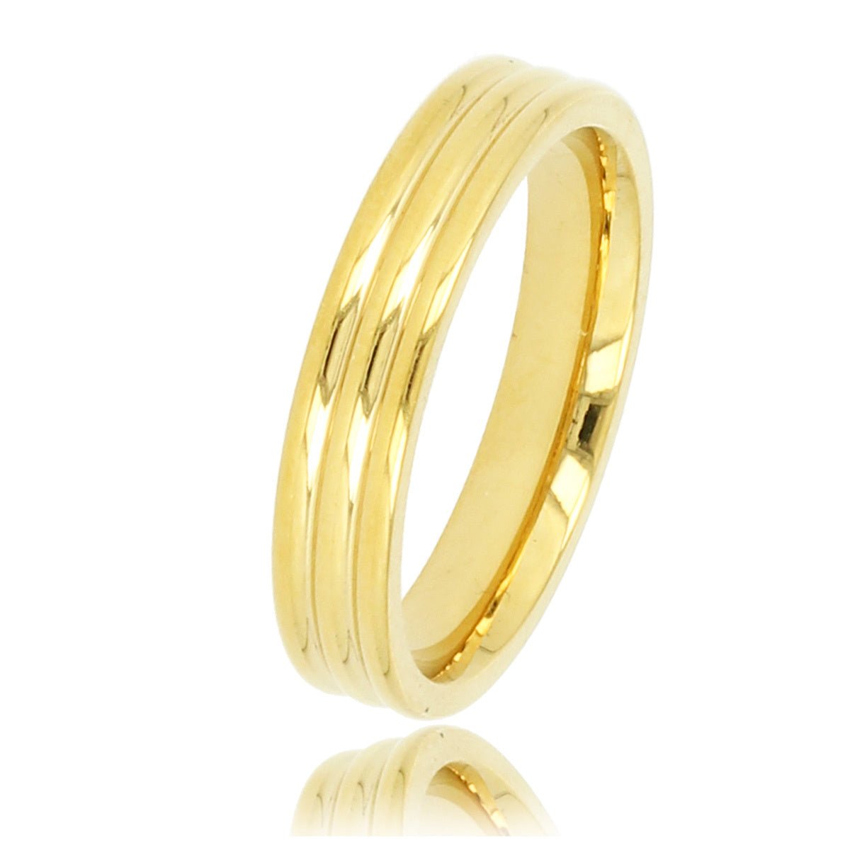 Gouden aanschuifring - Luxe uitstraling - 4mm breed - My Bendel