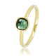 Gouden aanschuifring - vierkante groene glassteen - Stainless steel - My Bendel