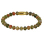 Gouden Armband met Aardende Unakite Edelstenen - My Bendel