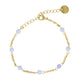 Gouden Armband met Blue Lace Agate Edelstenen - My Bendel