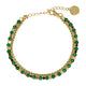 Gouden Armband met Groene Glasstenen - Elegant Design - My Bendel