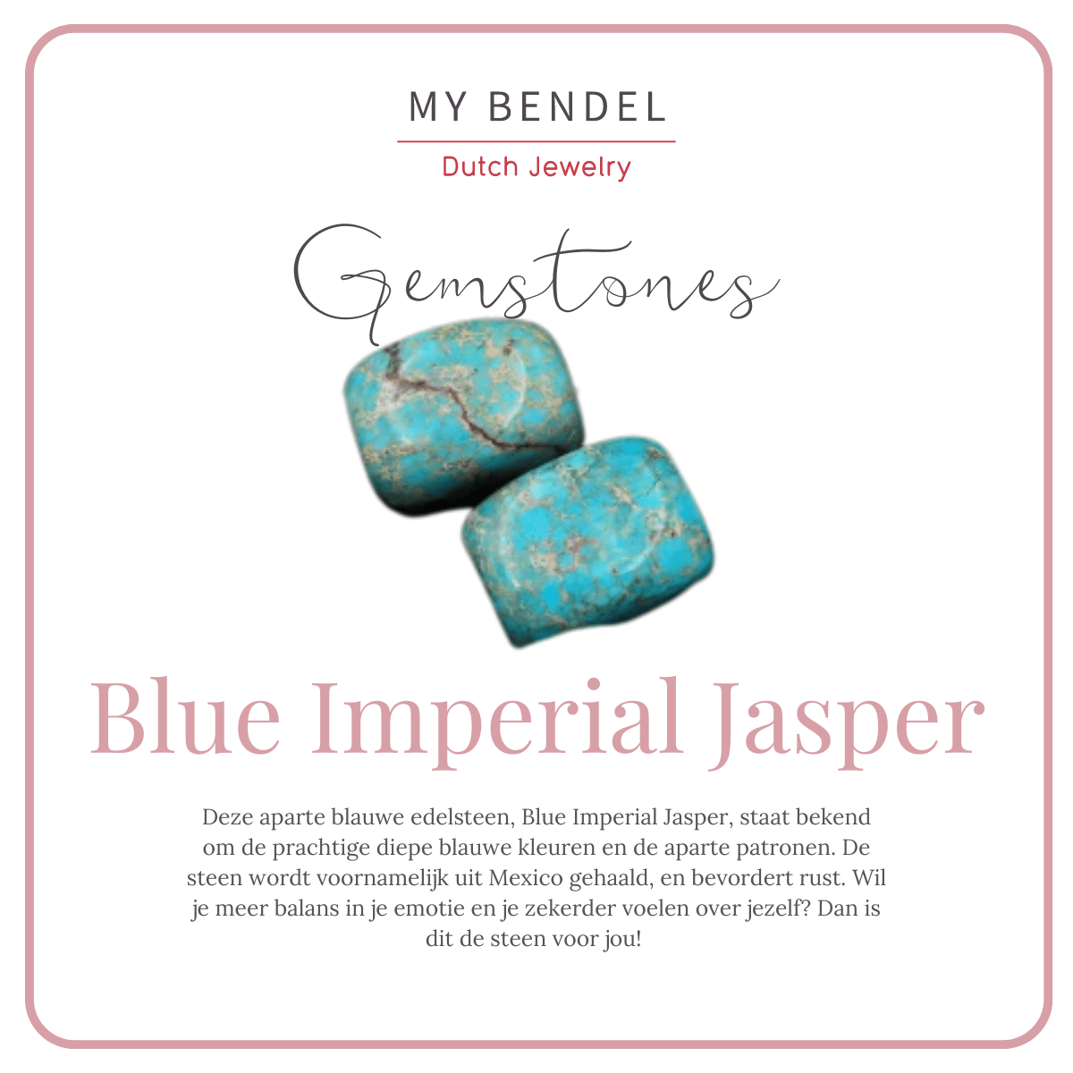 Gouden Armband met Imperial Jasper Bloemen bedel - My Bendel