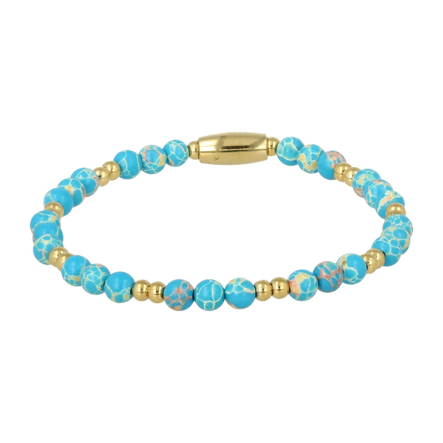 Gouden Armband met Imperial Jasper Edelsteen - My Bendel