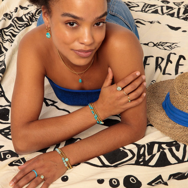 Gouden Armband met Imperial Jasper Edelsteen - My Bendel