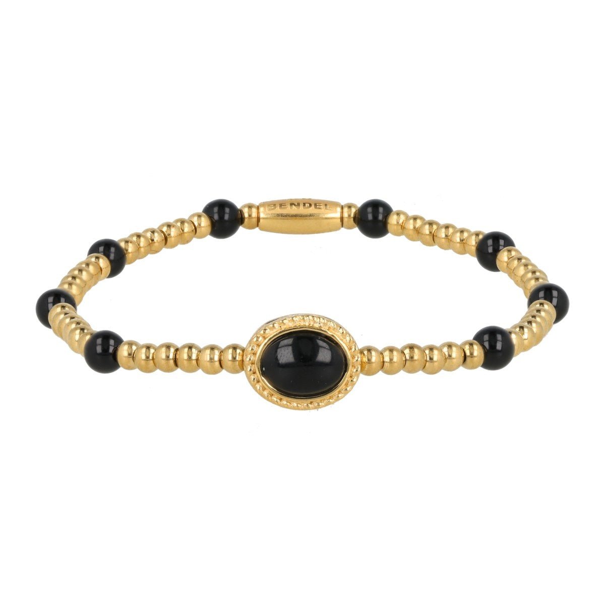Gouden Armband met Onyx kralen - Stijlvol & Beschermend - My Bendel