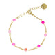 Gouden Armband met Rose Stripe Agate Edelstenen - My Bendel