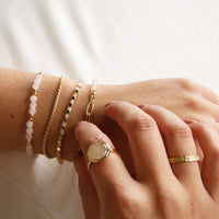 Gouden Armband met Roze Glasstenen - Elegant Design - My Bendel
