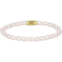 Gouden Armband met Roze Parels - Energie & Geluk