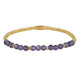 Gouden Armband met Violet glaskristallen kralen - My Bendel