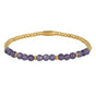 Gouden Armband met Violet glaskristallen kralen - My Bendel