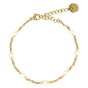 Gouden Armband met Witte Parel Schakels - My Bendel