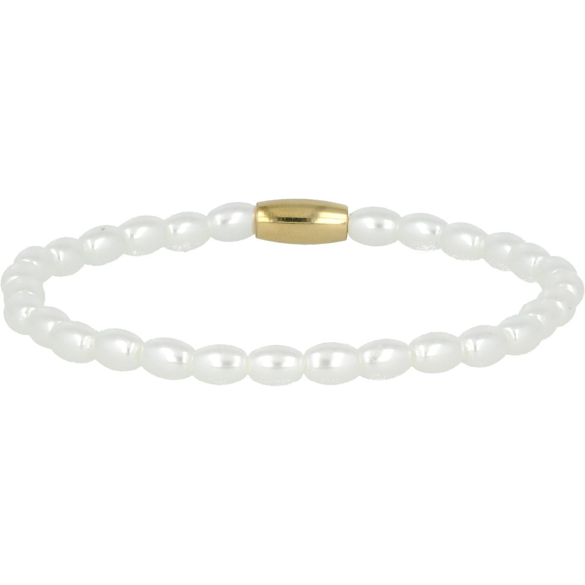 Gouden Armband met Witte Parels - Stijlvol Accessoire - My Bendel