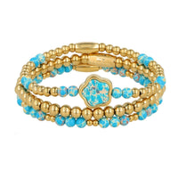 Gouden Armbanden Set met Imperial Jasper Edelsteen