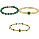 Gouden armbanden set met Malachite edelstenen - My Bendel