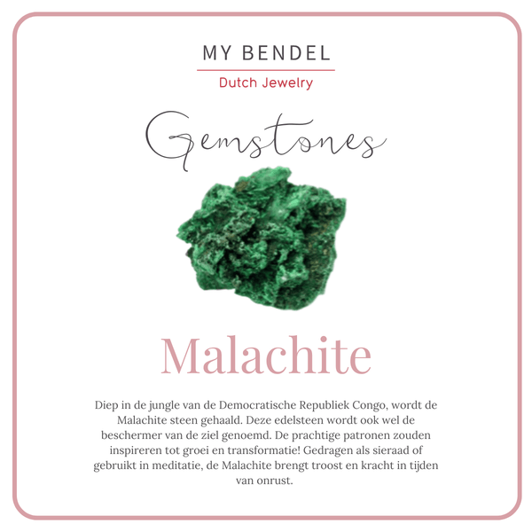 Gouden Armbanden Set met Malachite Edelstenen - My Bendel