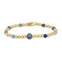 Gouden Bedelarmband met Blue Aventurine Edelsteen - My Bendel