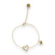 Gouden bedelarmband met hartjes - verstelbaar - My Bendel