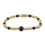 Gouden Bedelarmband met Lapis Lazuli Edelsteen - My Bendel