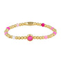 Gouden bedelarmband met Rose Stripe Agate - My Bendel