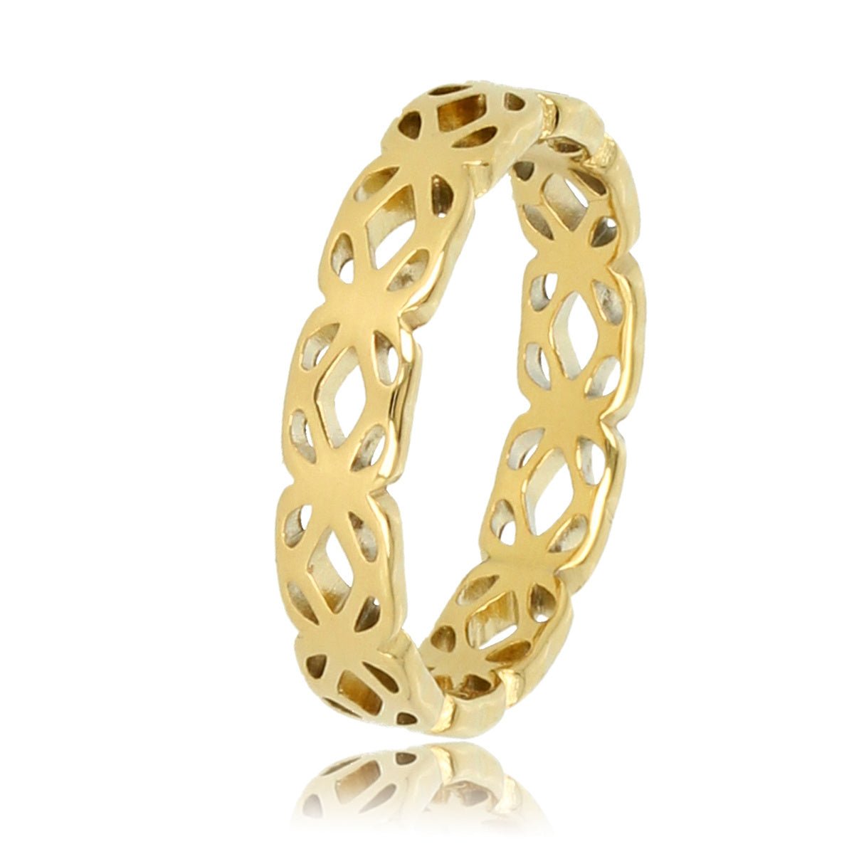 Gouden bloemenring - Tijdloos en elegant sieraad - My Bendel