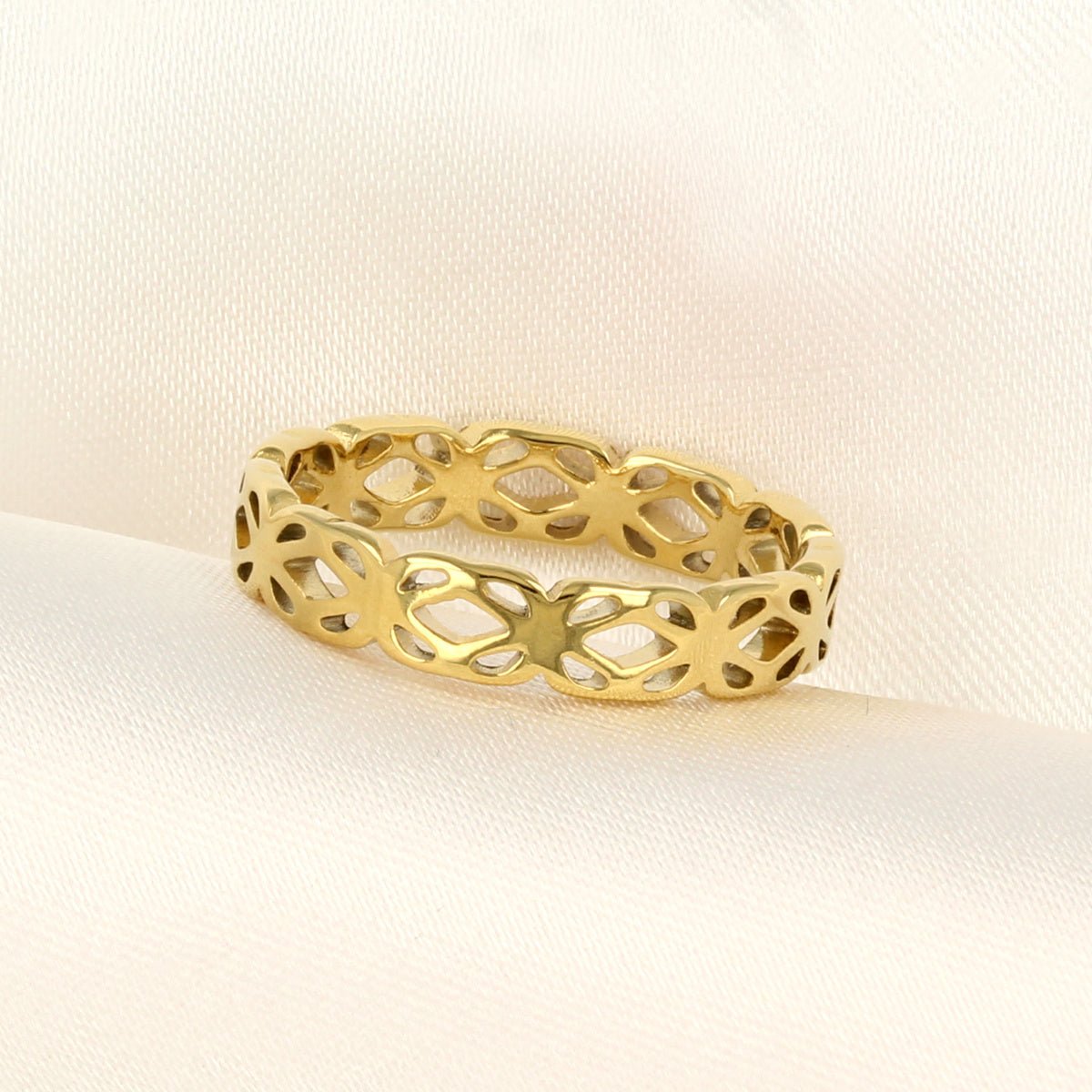 Gouden bloemenring - Tijdloos en elegant sieraad - My Bendel