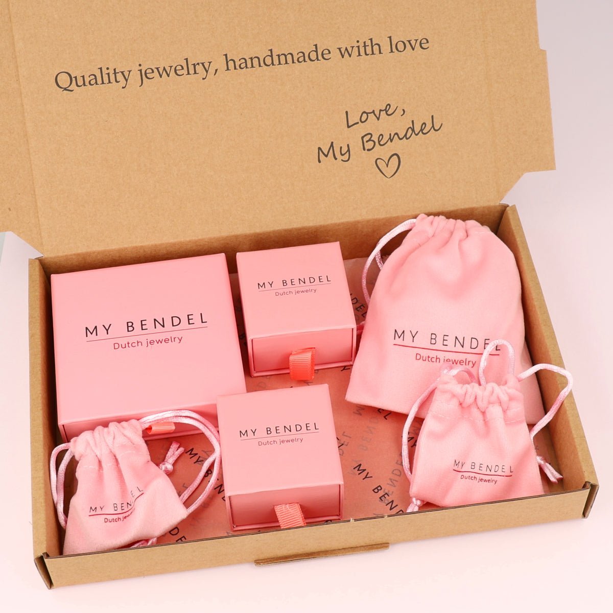 Gouden Box ketting met Amazonite Schelp - Zomerse Ketting - My Bendel