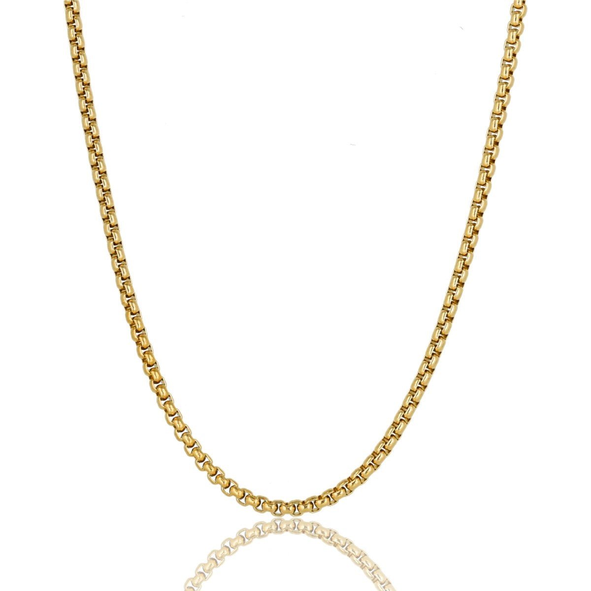 Gouden Dames Box Ketting 80cm Lang - Elegant Sieraad - My Bendel
