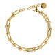 Gouden dames schakelarmband met bolletjes - My Bendel