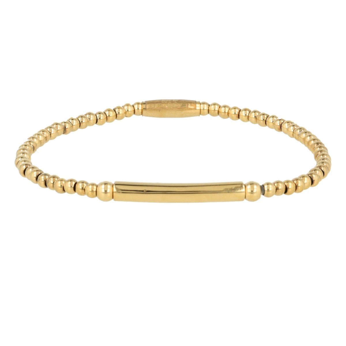 Gouden Elastische Armband met Glanzende Bedel - My Bendel