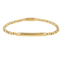Golden Elastic Bracelet with Shiny Charm