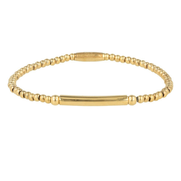 Gouden Elastische Armband met Glanzende Bedel - My Bendel