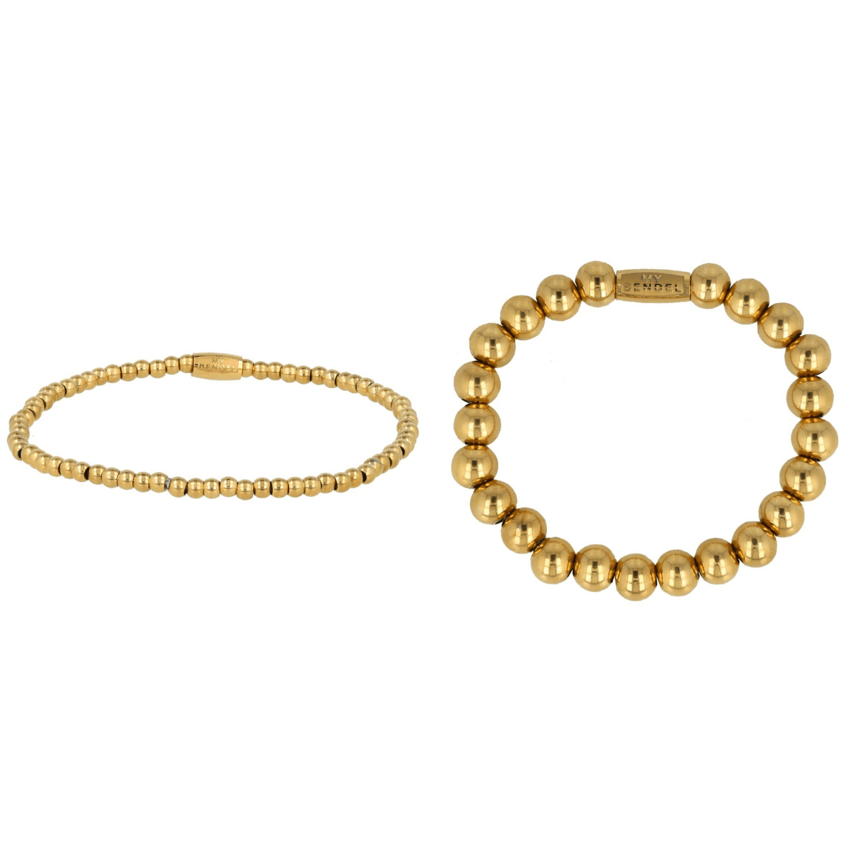 Gouden Elastische Armbanden Set - 2 Stuks - My Bendel