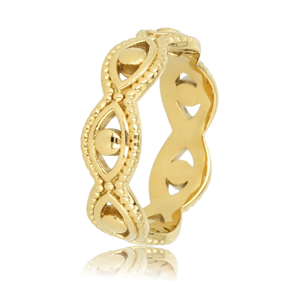 Gouden gevlochten open ring - Tijdloze stijl en elegantie - My Bendel