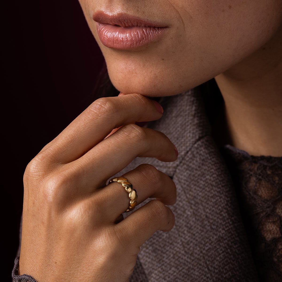 Gouden hartenring - Liefde voor elke dag - My Bendel