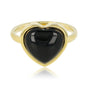 Gouden hartenring - Onyx edelsteen - Innerlijke kracht - My Bendel
