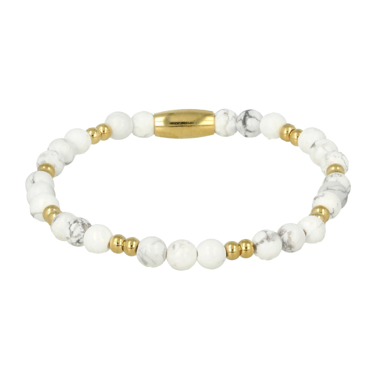 Gouden Howlite Armband - Luxe Kalmerende Sieraden - My Bendel