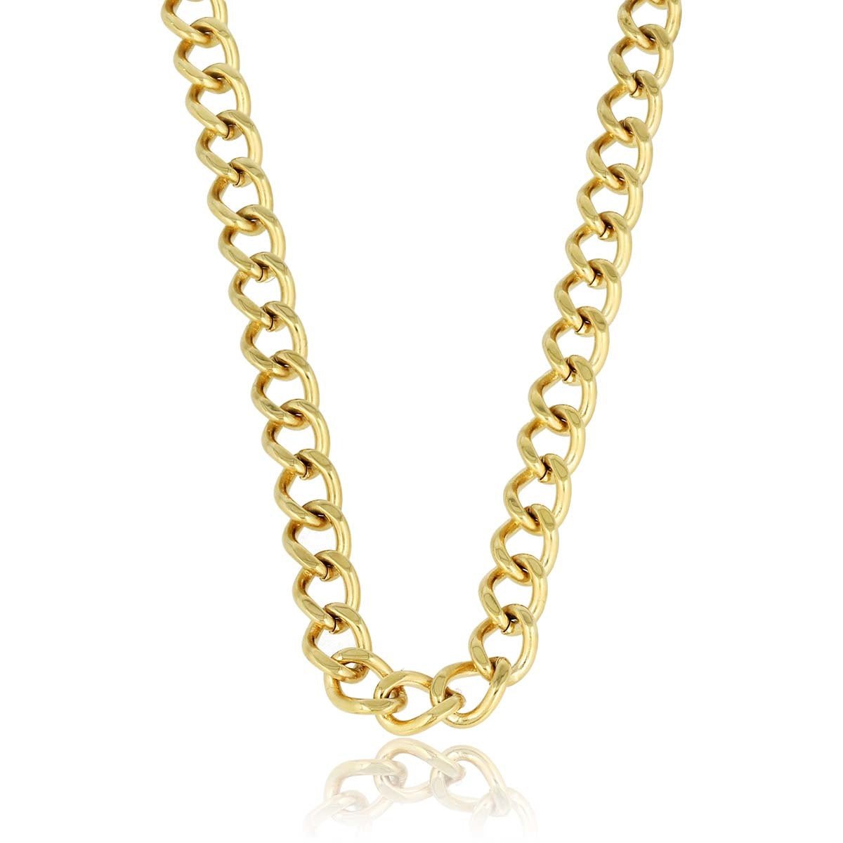Gouden Ketting 6mm Grove Schakels Stoer Design - My Bendel
