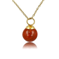 Gouden ketting met Aventurine edelsteen hanger