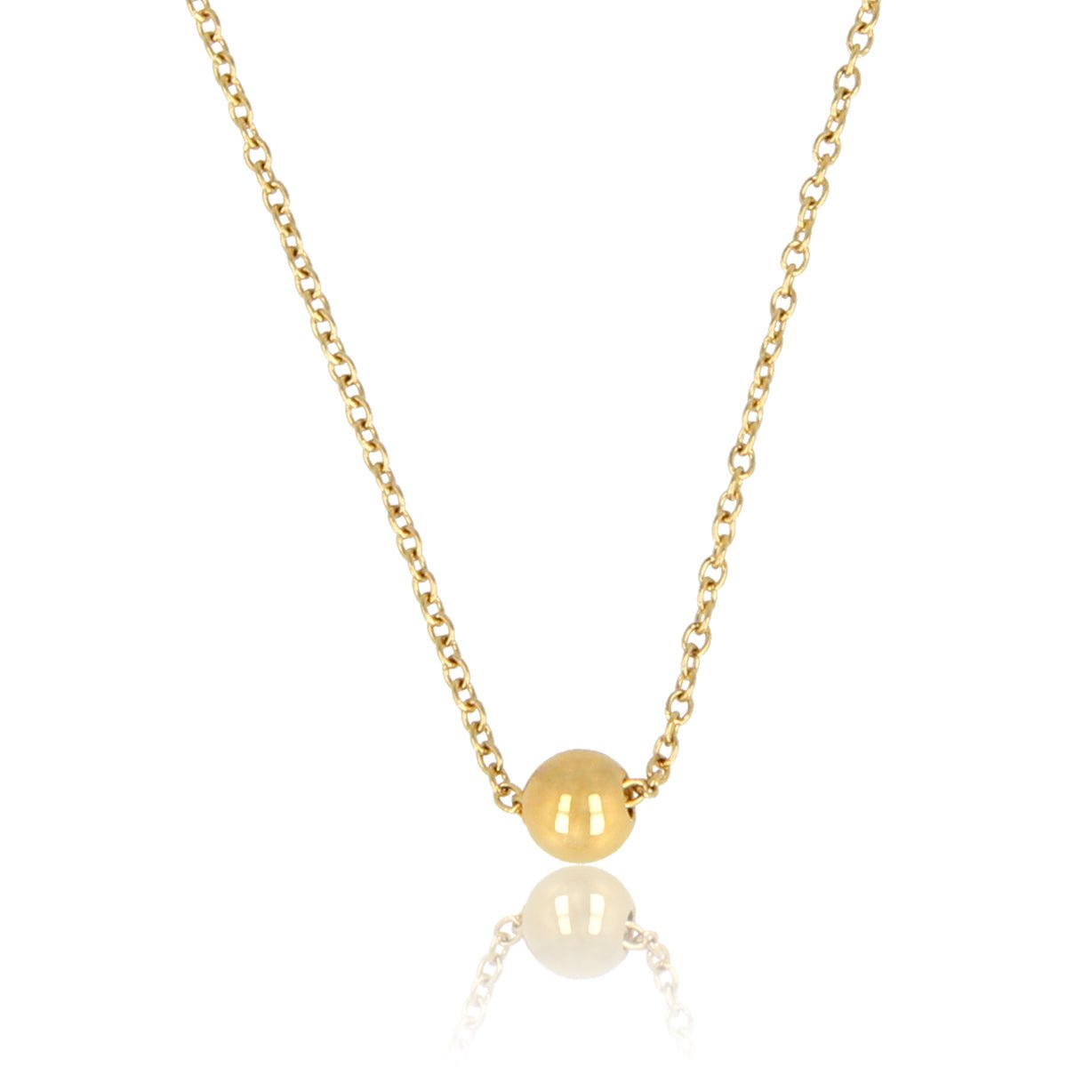 Gouden Ketting met Gouden Ceramic Bolletje - My Bendel