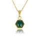 Gouden Ketting met Malachite Zeshoek Hanger - My Bendel
