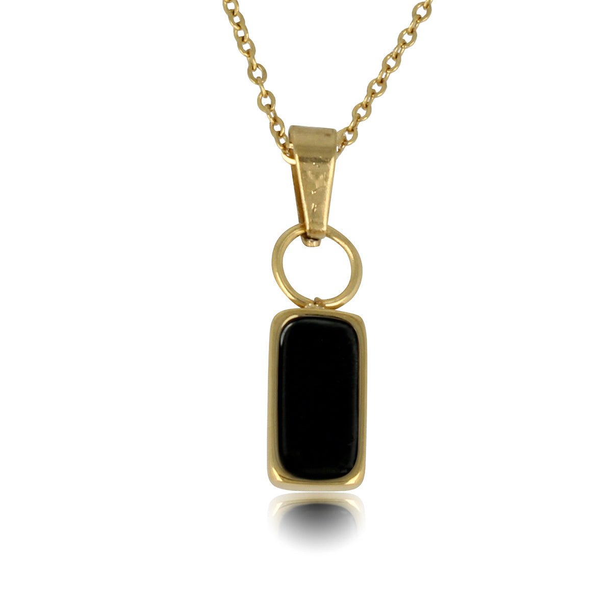 Gouden Ketting met Onyx Hanger - Elegante Sieraden - My Bendel